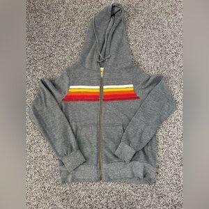 Aviator Nation 5 Stripe Zip-up Hoodie
